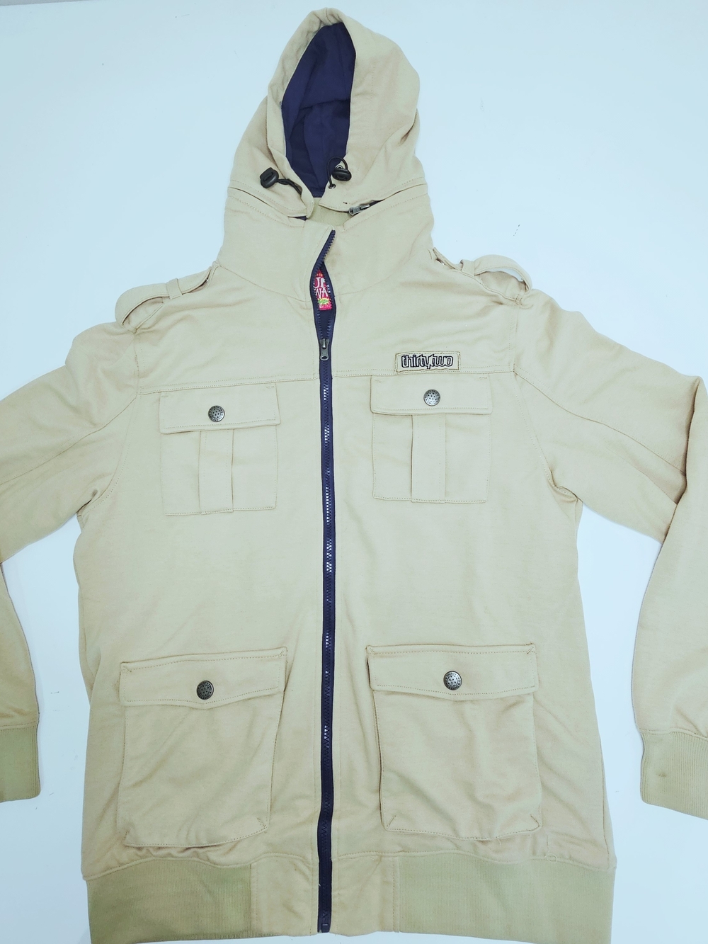 ThirtyTwo JP Walker Signature Snowboard Jacket Hoodie Canvas Tan Men's L Vintage